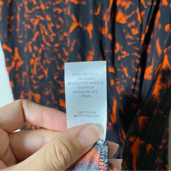 Helmut Lang Deep Twist Strata Jersey Draped Dress Size Medium M Red Black Artsy - Picture 14 of 14